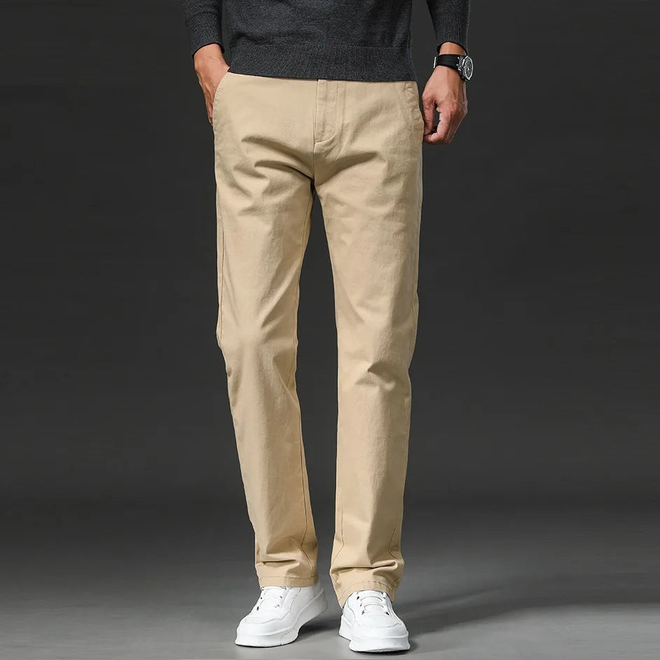 Homme Chino Casual Slim Stretch Confortable Élastique Taille Souple Quotidien