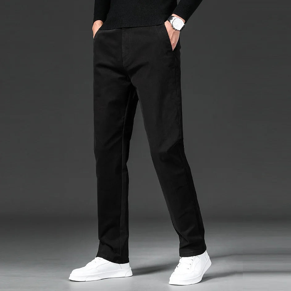 Homme Chino Casual Slim Stretch Confortable Élastique Taille Souple Quotidien