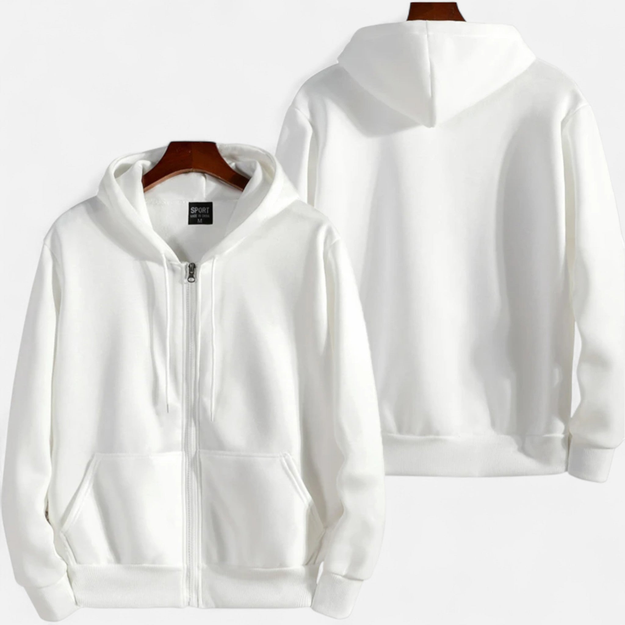 Velclairemode | Sweat Zippé à Capuche Unisexe – Confort Minimaliste & Style Urbain