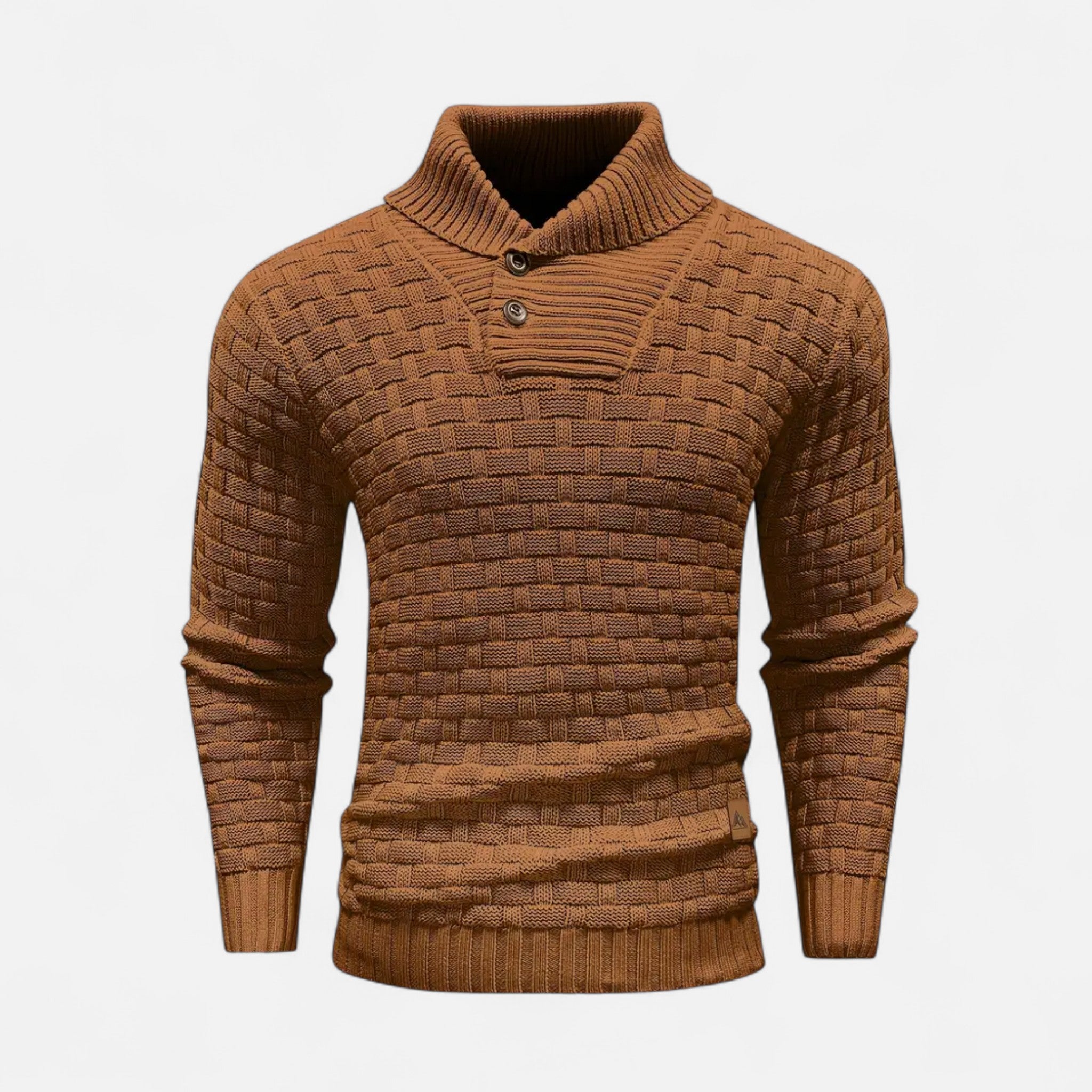 Velclairemode | Men's Chic Waffle Knit Sweater for Winter