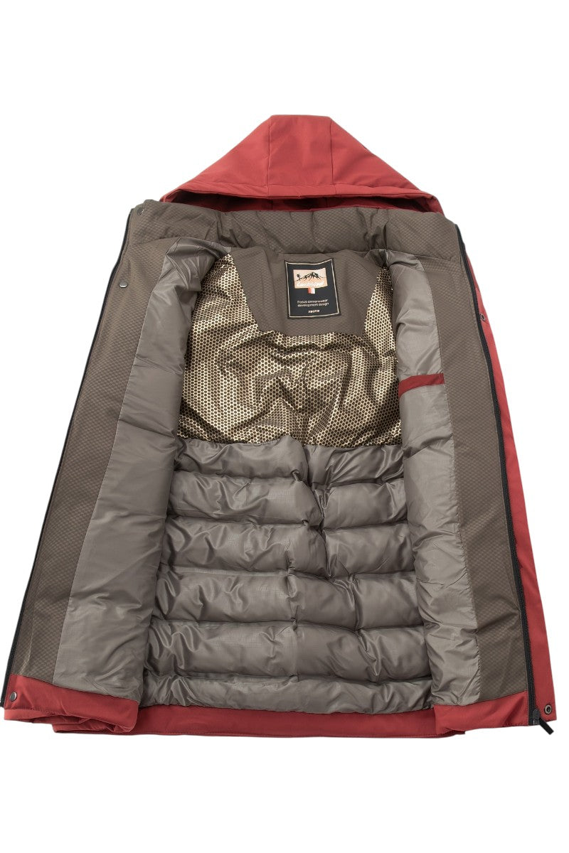 Men's Insulated Parka Everyday Outdoor Removable Hood Secure Pockets