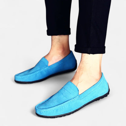 Velclairemode | Mocassins Homme en Suède de Luxe – Fait Main, Modèle à Enfiler Élégant