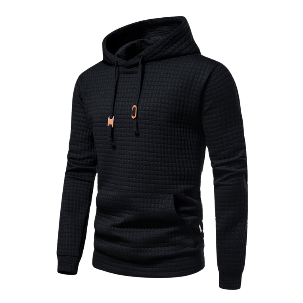 Moletom masculino com capuz, casual, bolso canguru, corte ajustado e conforto para o dia a dia