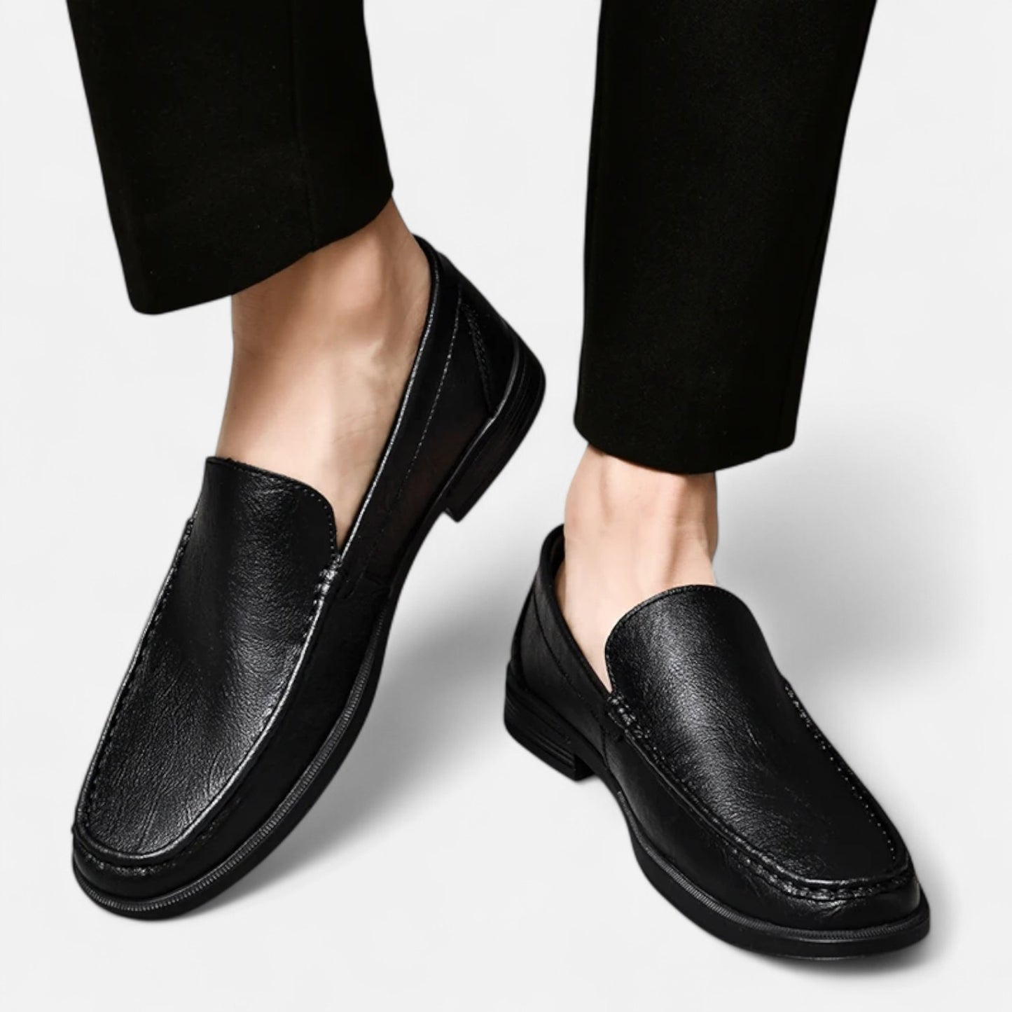 Velclairemode | Chaussures Homme en Cuir Véritable – Mocassins Formels à Enfiler, Élégance de Bureau