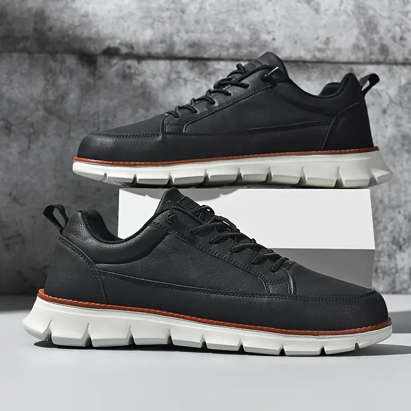 Sneakers uomo | pelle suola ammortizzante — uso quotidiano