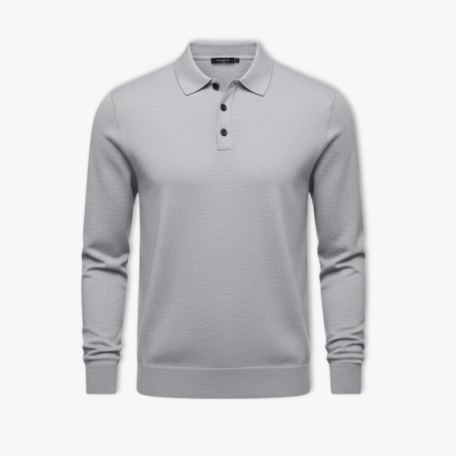 Pull-Over à Boutons pour Homme Col Montant Slim en Maille Thermique