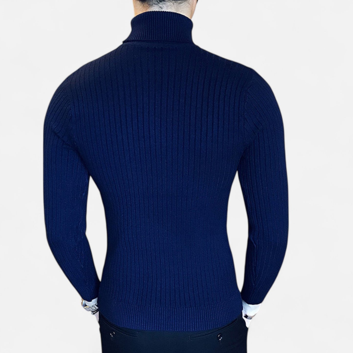Velclairemode | Pull Col Roulé Homme Décontracté – Maille Laine Tricotée, Chaleur et Confort Assurés
