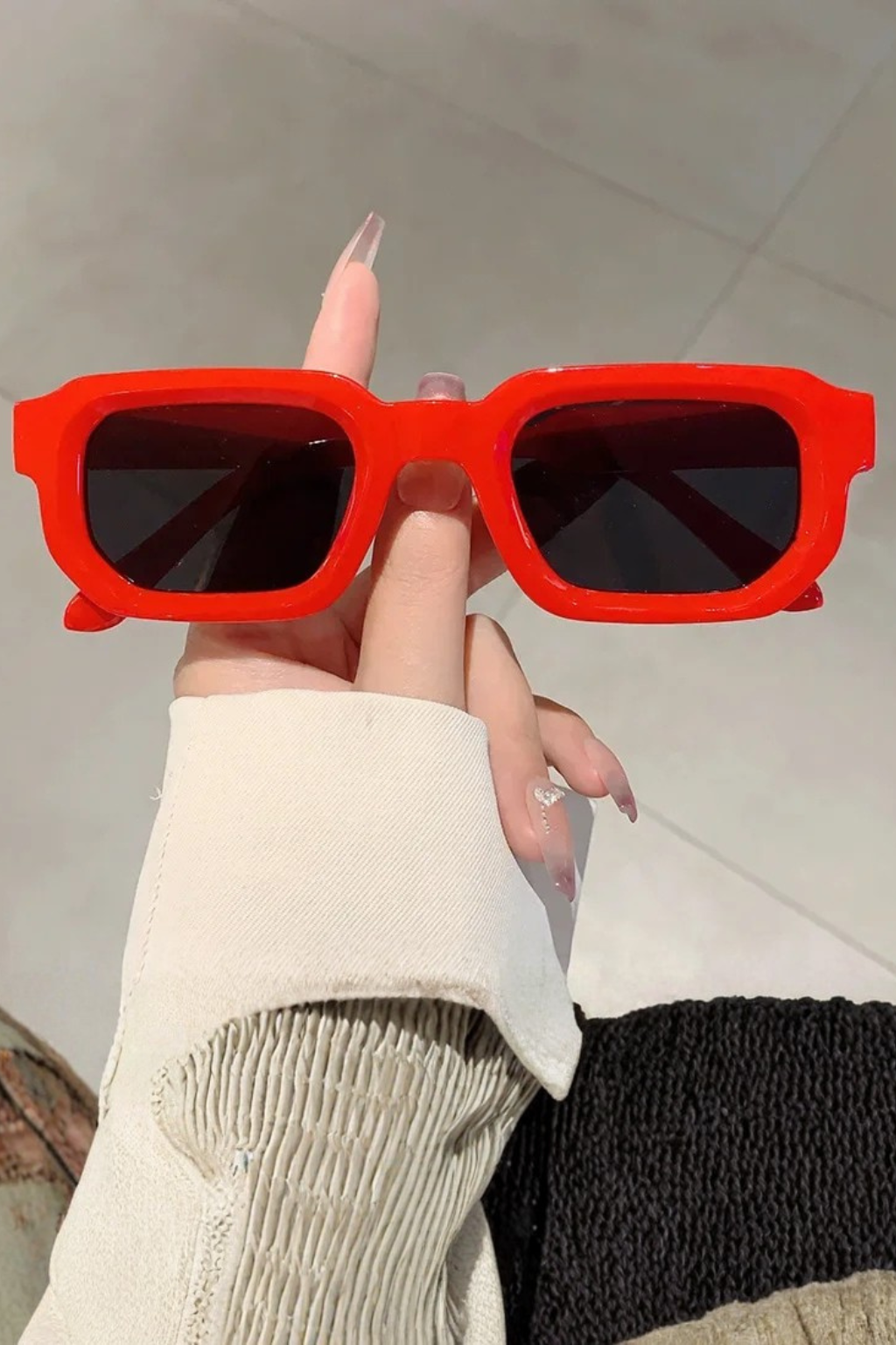 Ochelari de Soare Pătrați Retro cu Ramă Robustă și Lentile Întunecate