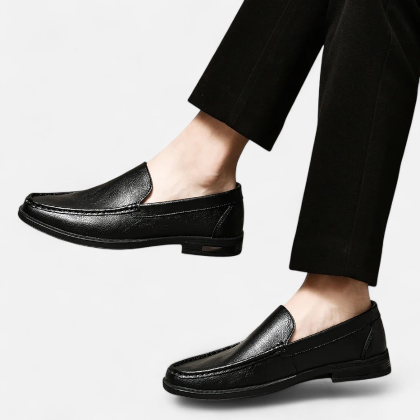Velclairemode | Chaussures Homme en Cuir Véritable – Mocassins Formels à Enfiler, Élégance de Bureau