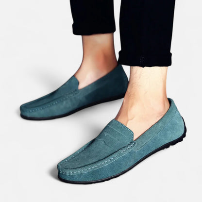 Velclairemode | Mocassins Homme en Suède de Luxe – Fait Main, Modèle à Enfiler Élégant
