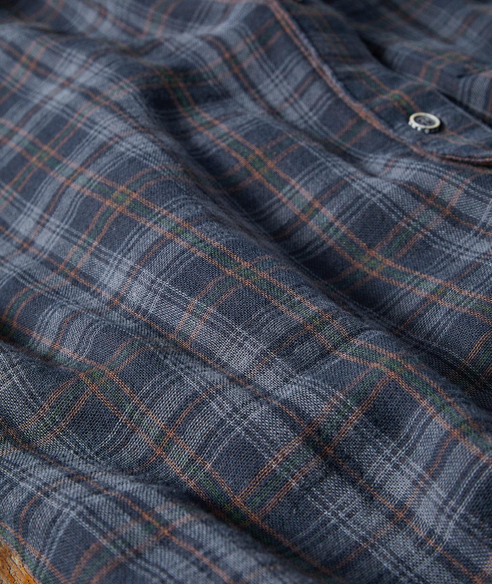 Uomo Camicia a righe Casual Colletto a punta Inserti western Abbottonatura Vintage