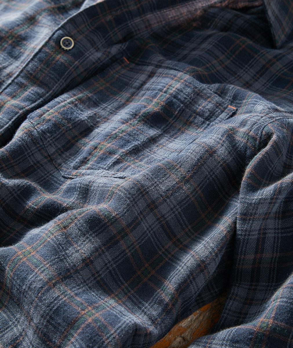 Uomo Camicia a righe Casual Colletto a punta Inserti western Abbottonatura Vintage