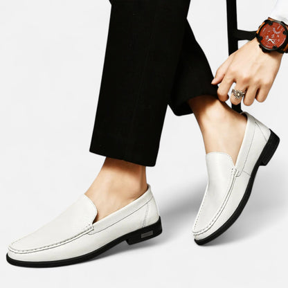 Velclairemode | Chaussures Homme en Cuir Véritable – Mocassins Formels à Enfiler, Élégance de Bureau