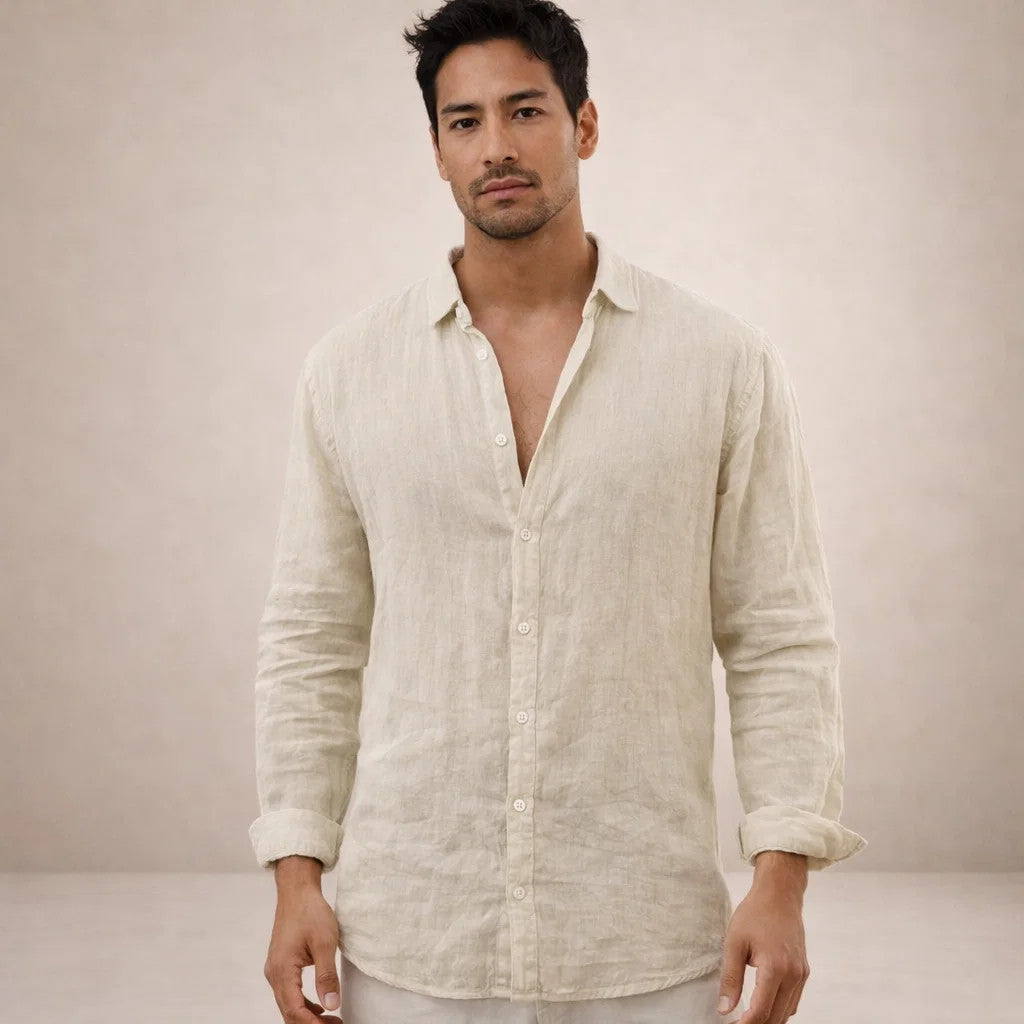 Chemise Homme En Lin Coupe Droite