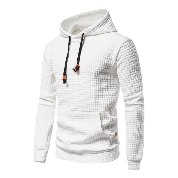 Moletom masculino com capuz, casual, bolso canguru, corte ajustado e conforto para o dia a dia