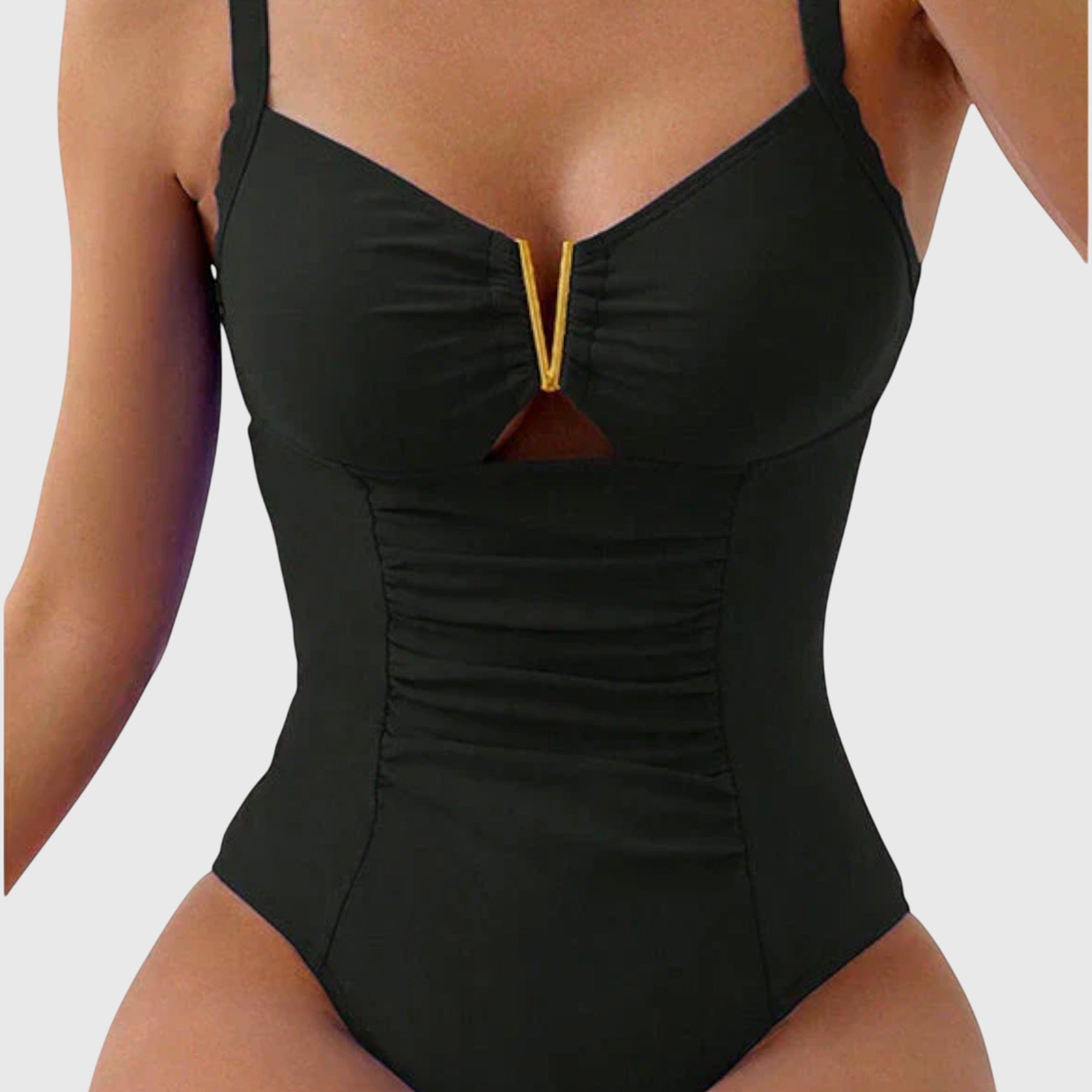 Plážový tankini set s ramínky a vysokým pasem
