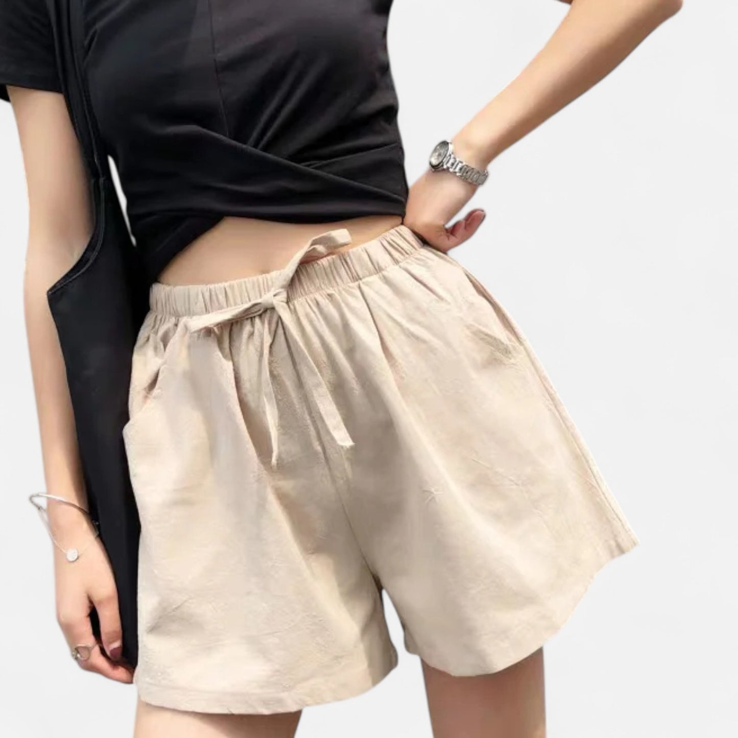 Velclairemode | Short Femme Été Coton & Lin – Légèreté Naturelle, Élégance Décontractée