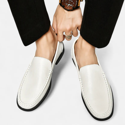 Velclairemode | Chaussures Homme en Cuir Véritable – Mocassins Formels à Enfiler, Élégance de Bureau
