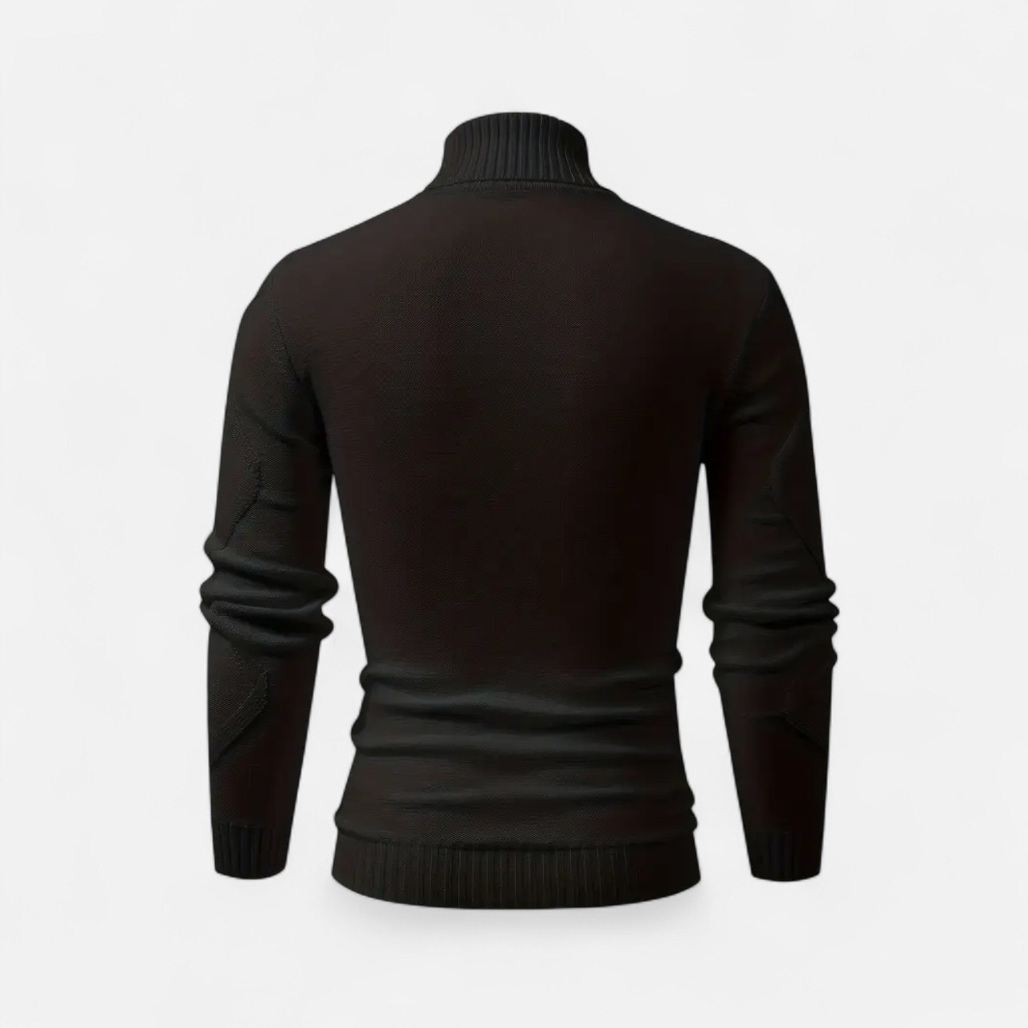 Velclairemode | Men's Ribbed Knit High Neck Sweater Winter
