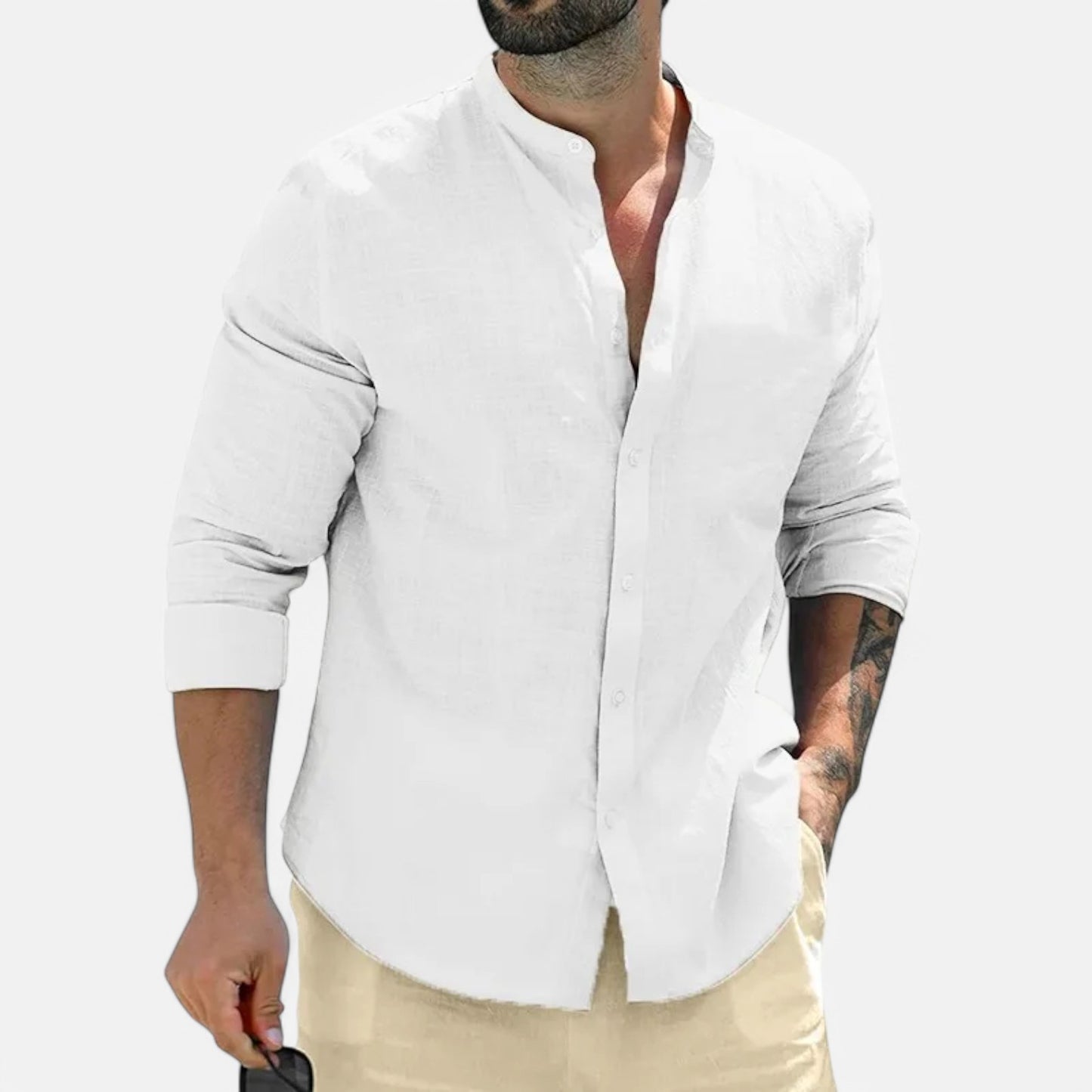 Velclairemode | Chemise Homme en Coton Respirant – Élégance Sobre, Esprit Streetwear