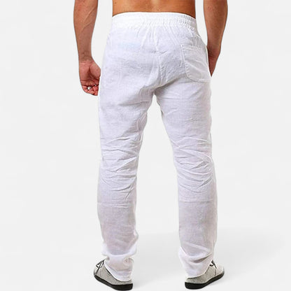 Velclairemode | Pantalon coton‑lin souple coupe heritage