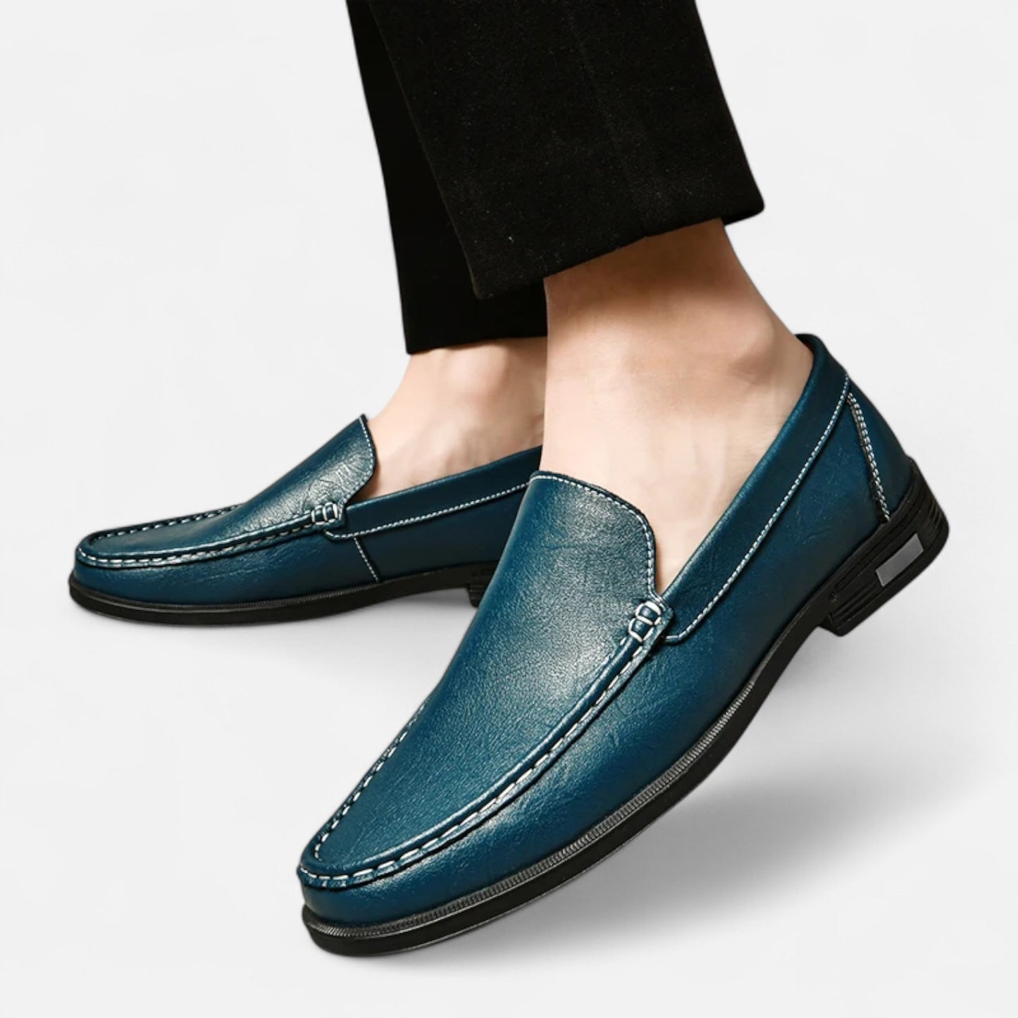 Velclairemode | Chaussures Homme en Cuir Véritable – Mocassins Formels à Enfiler, Élégance de Bureau