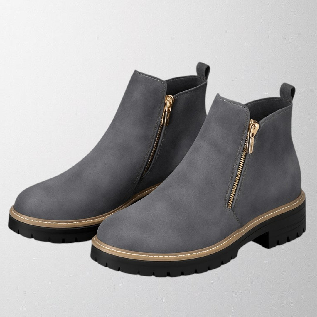 Scarpe da donna con punta tonda, ideali per l’ufficio, cerniera laterale, silhouette affusolata e comfort quotidiano