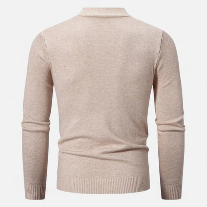 Velclairemode | Pull Homme à Col Semi-Montant – Maille Oversize, Col Élastiqué, Chaleur et Confort Décontracté