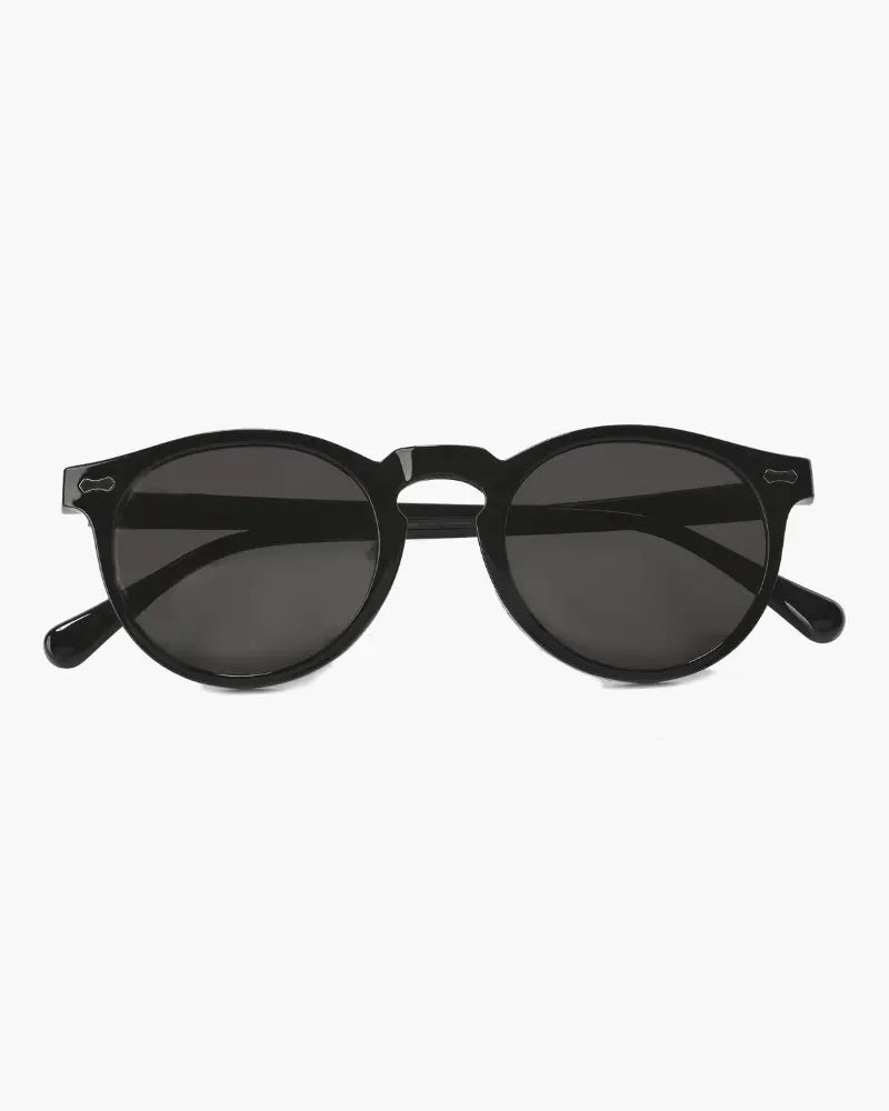 Lunettes solaires circulaires pour hommes monture légère et verres fumés UV