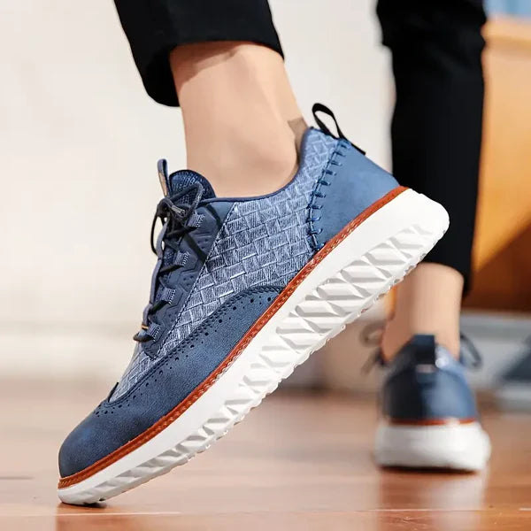 Sneakers in pelle uomo — scarpe leggere e traspiranti — quotidiane
