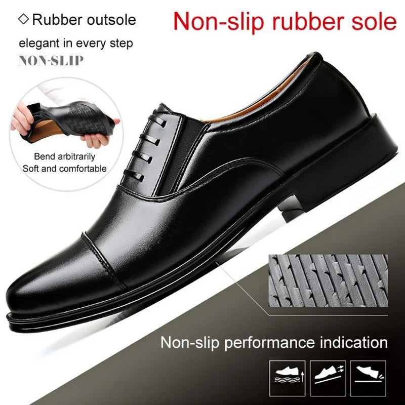 Uomo Scarpe in pelle da ufficio Punta tonda Suola antiscivolo Traspiranti Impermeabili