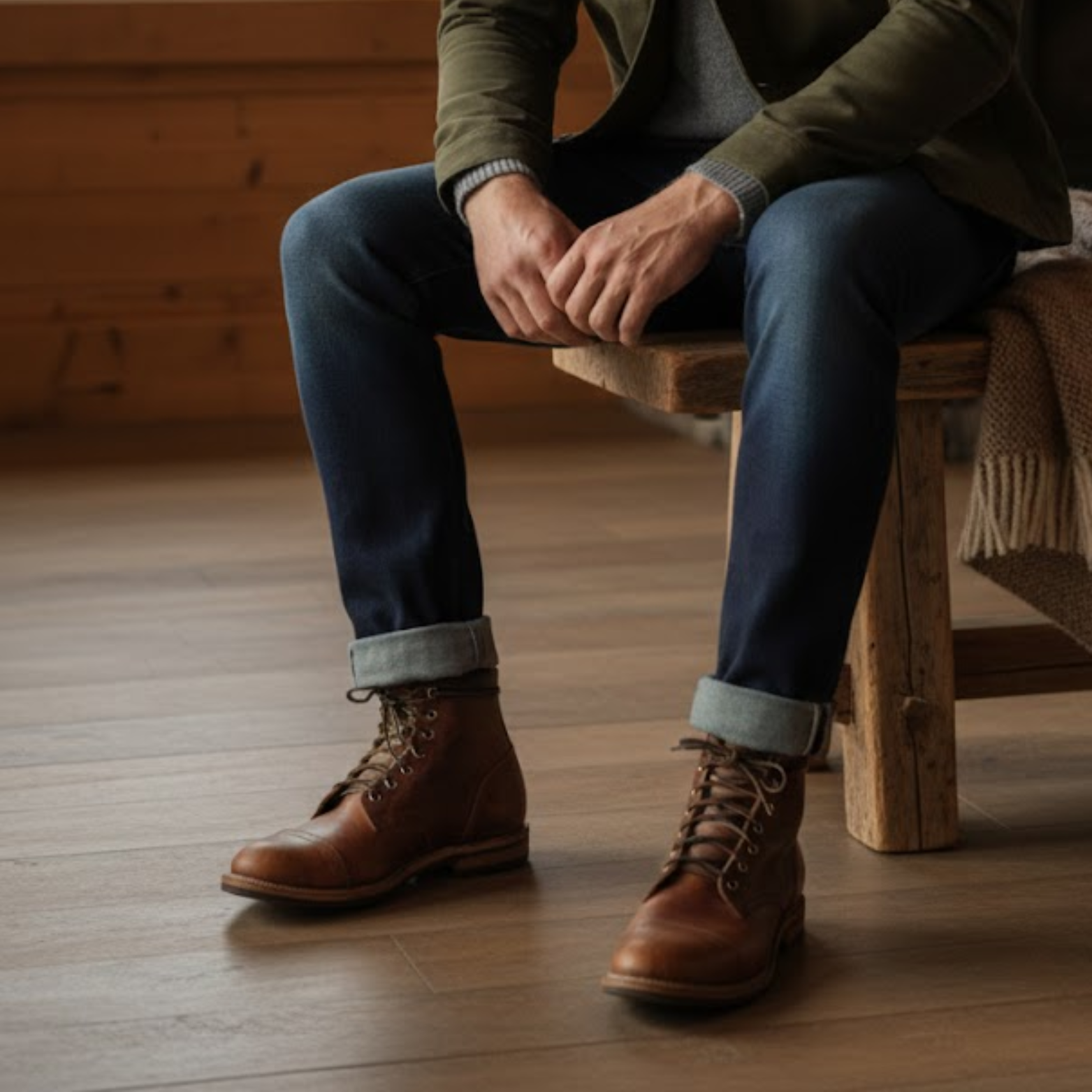 Bottes Biker Montantes pour Hommes Automne Hiver