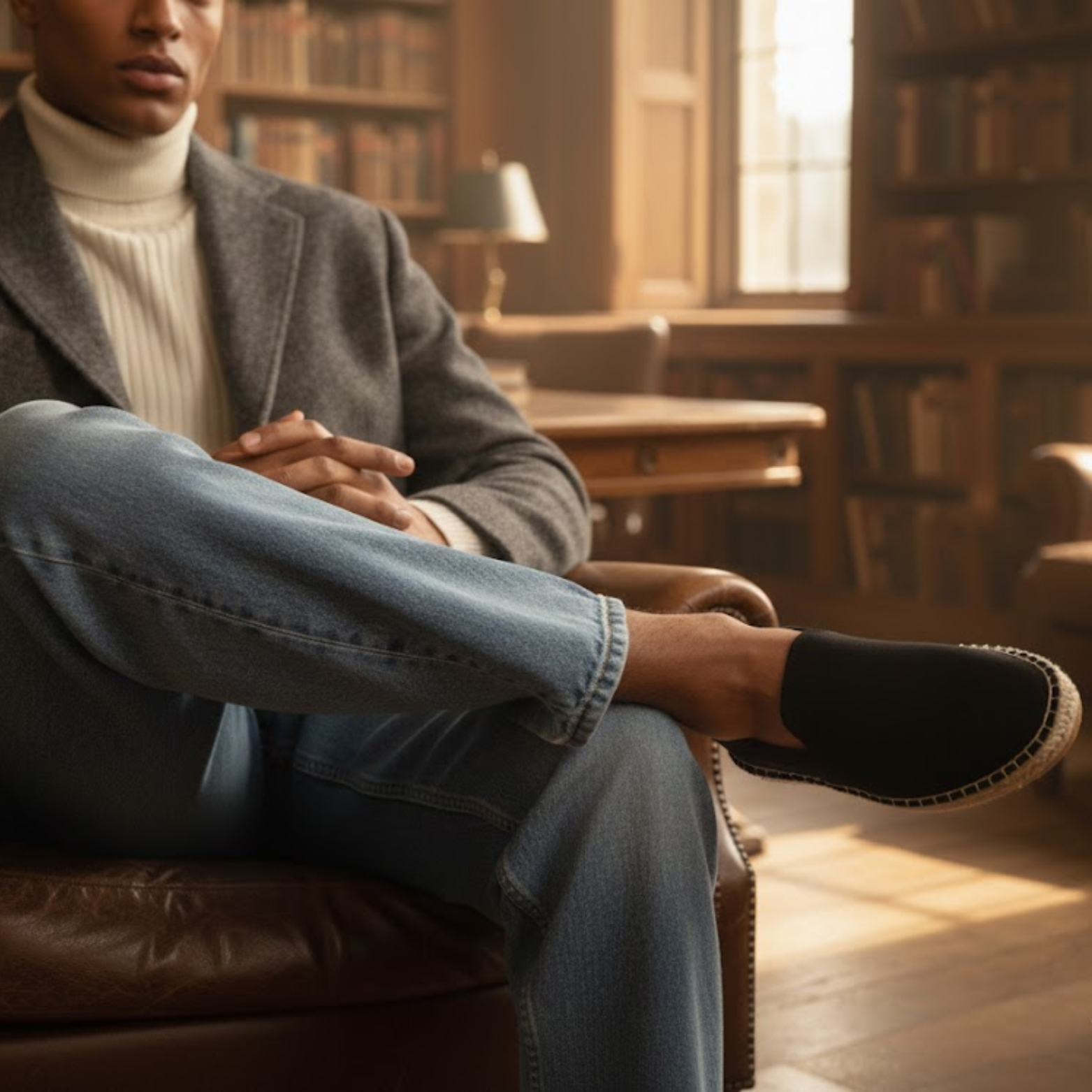 Chaussures décontractées pour hommes – Mocassins en toile à enfiler, respirants et tissés