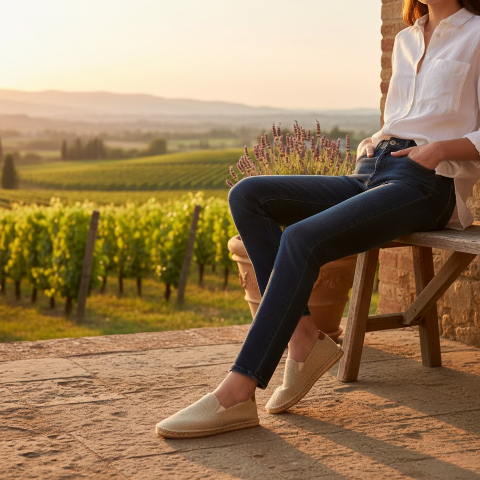 Espadrilles Unisex à Enfiler en Toile – Chaussures d’Été en Jute
