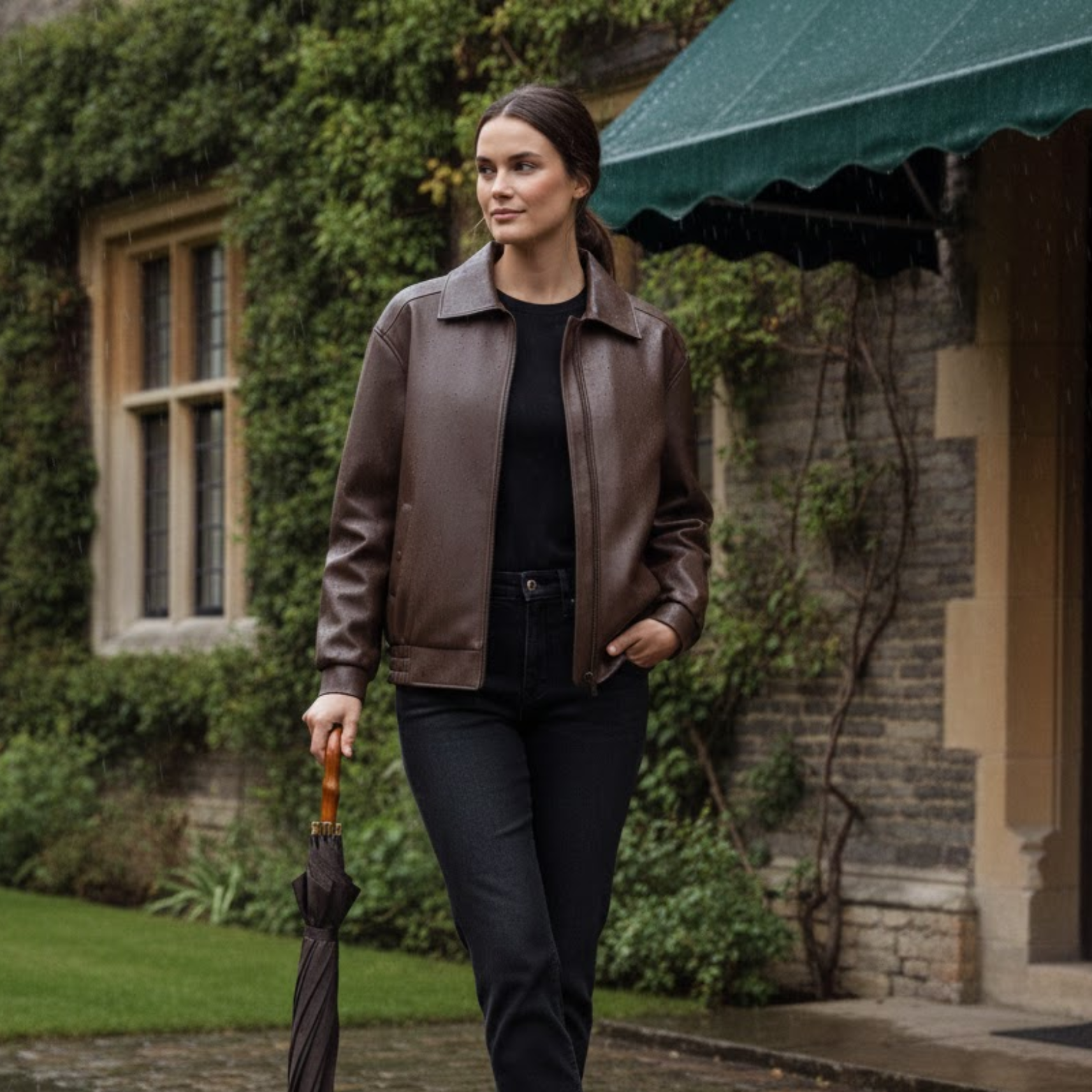 Veste en Cuir PU Femme Coupe Lâche Fermeture Éclair Manches Longues