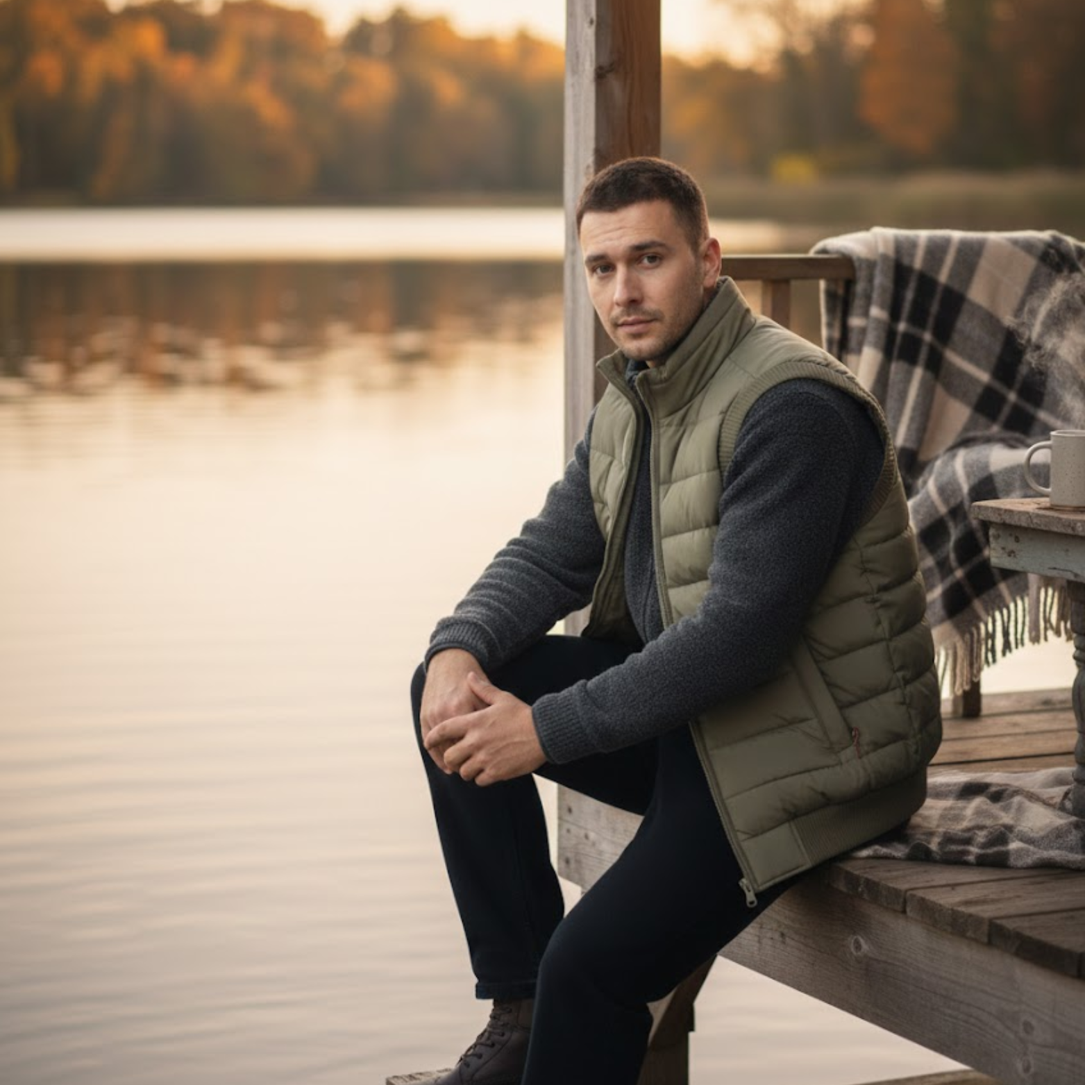 Gilet Homme Hiver Chaud en Polaire Imperméable – Gilet Matelassé Col Montant