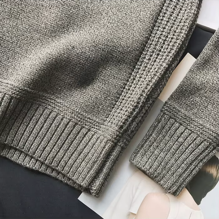 Homme Pull Soirée Laine de Coton Coupe Ajustée Chaleur Légère Style Épuré Durable