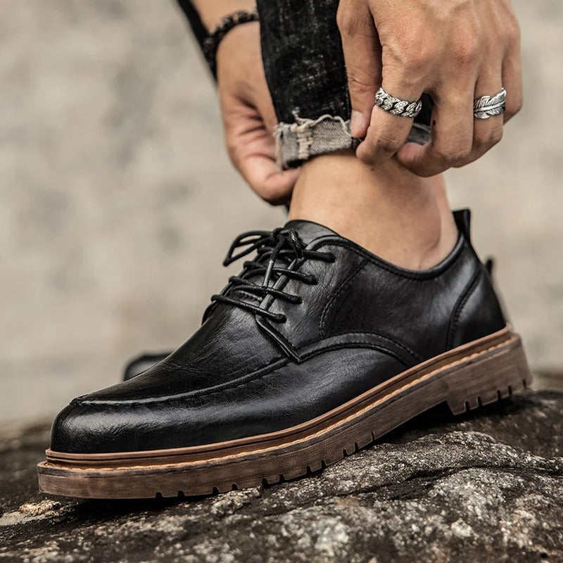 Homme Chaussures Cuir Costume Semelle Matelassée Cousue Main Finition Polie Durable