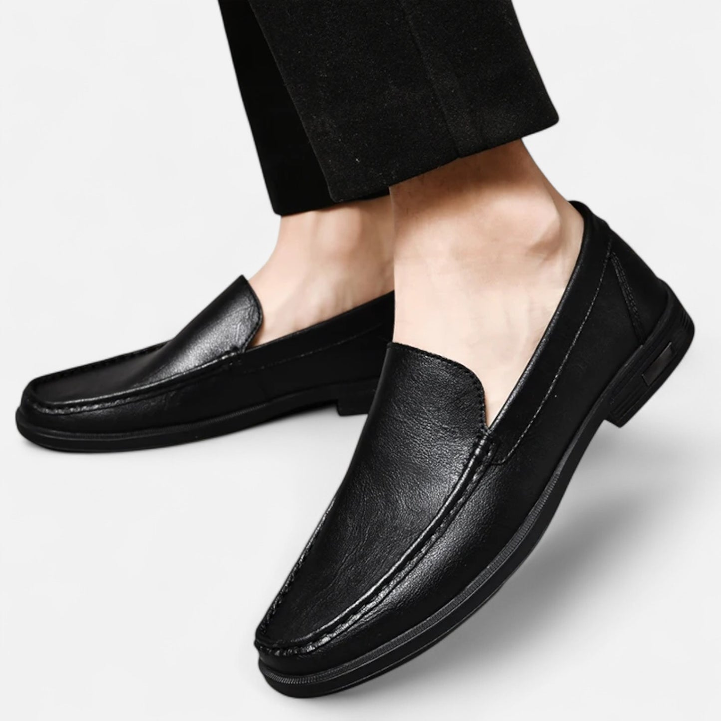 Velclairemode | Chaussures Homme en Cuir Véritable – Mocassins Formels à Enfiler, Élégance de Bureau