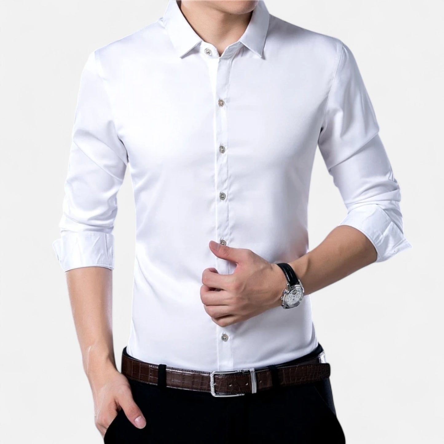 Velclairemode | Chemise Homme Manches Longues – Élégance Classique, Polyvalence Intemporelle