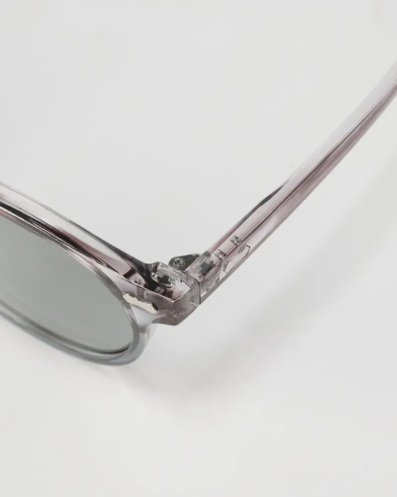 Lunettes solaires circulaires pour hommes monture légère et verres fumés UV