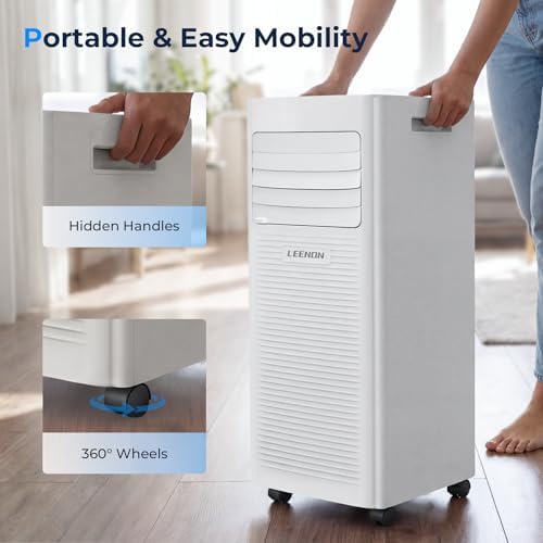 3-in-1 Portable Air Conditioner 9000 BTU for Small Rooms and Bedrooms