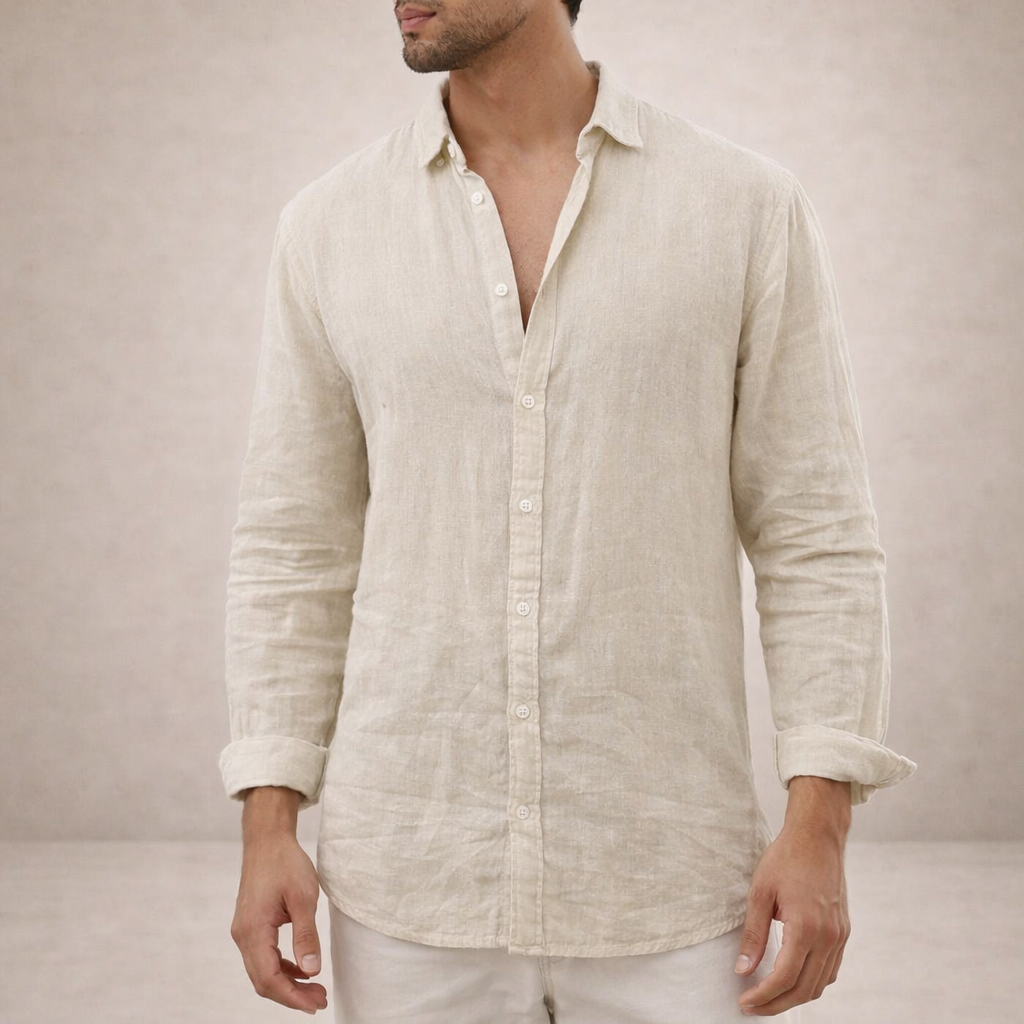 Chemise Homme En Lin Coupe Droite