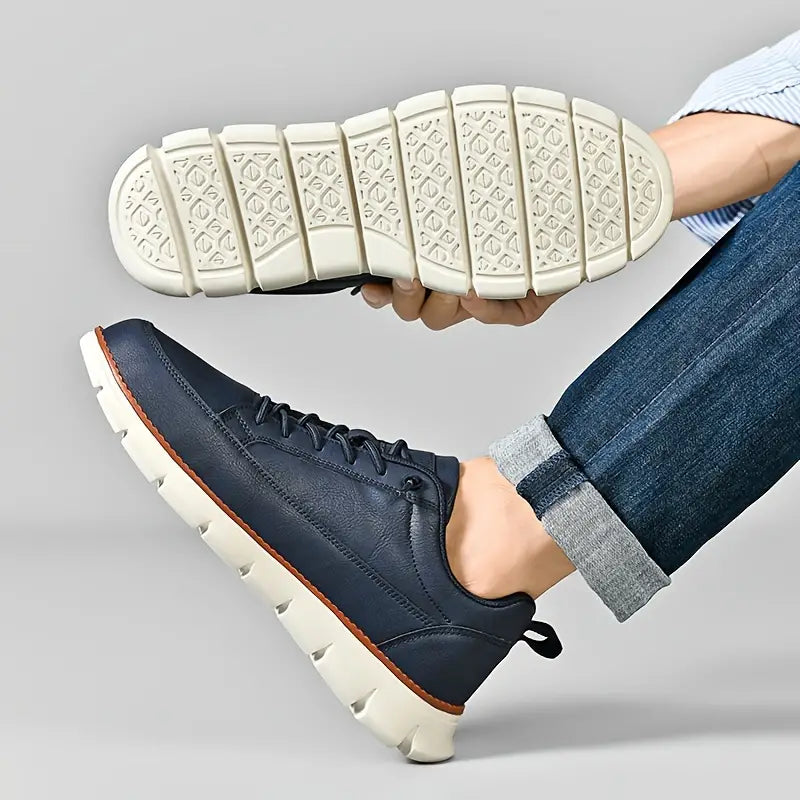 Sneakers uomo | pelle suola ammortizzante — uso quotidiano