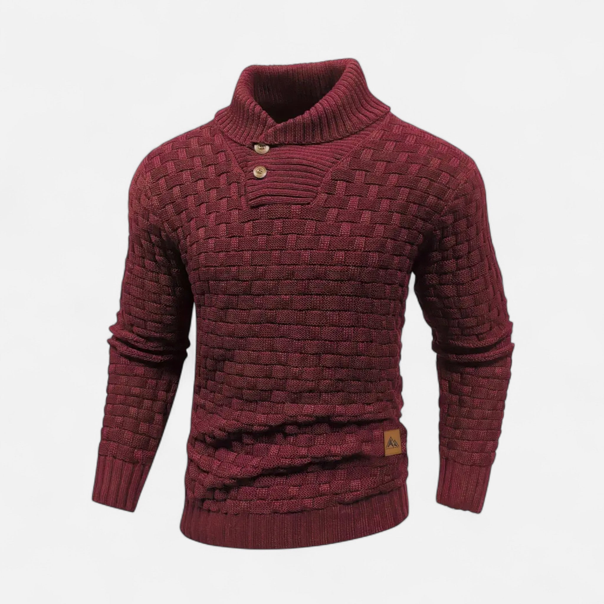 Velclairemode | Men's Chic Waffle Knit Sweater for Winter