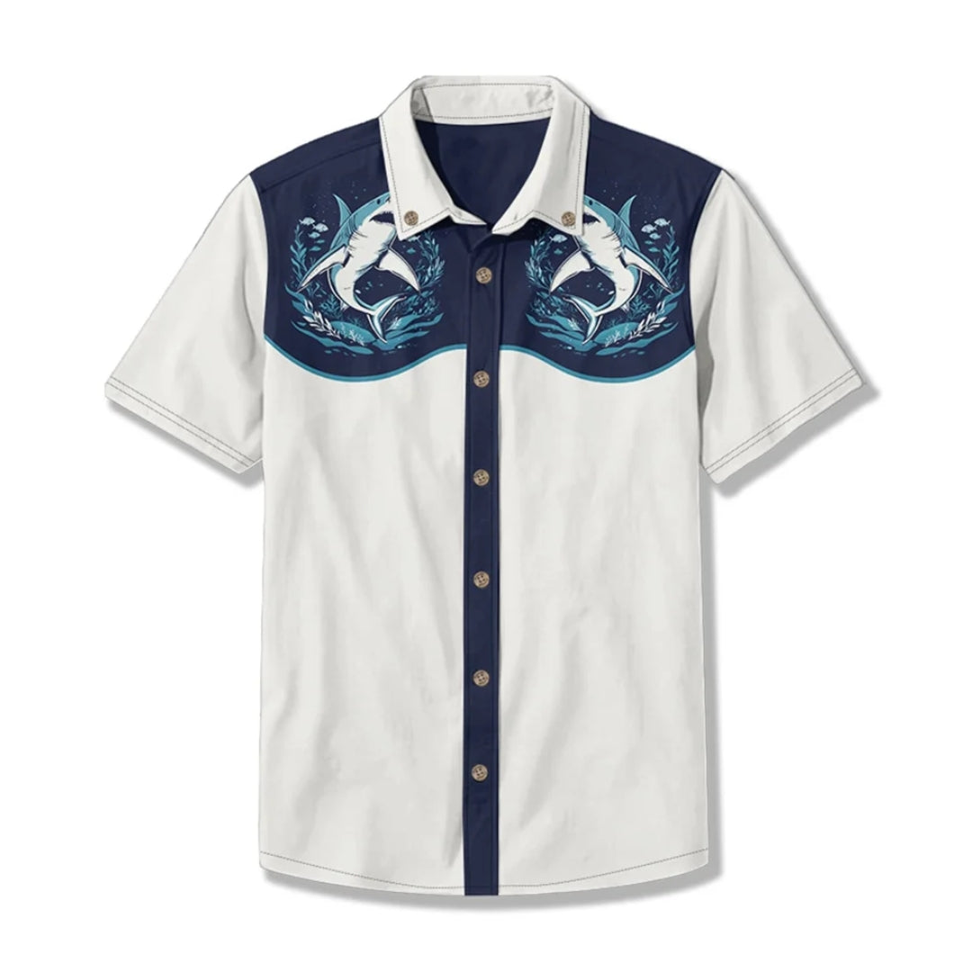 Camicia ricamata stile americano