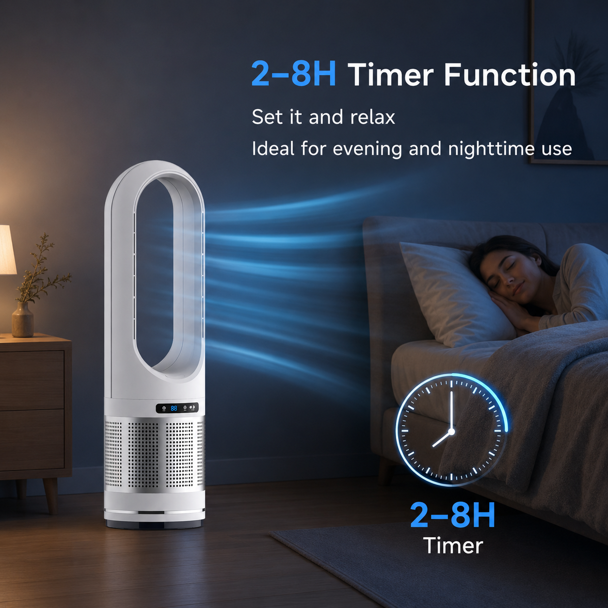 Blade-less Tower Fan with Remote Control