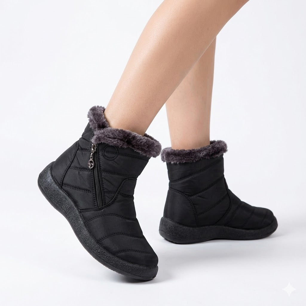 Mujer Botas Diarias Forro de Piel Sintética Suela Acolchada Cremallera Lateral
