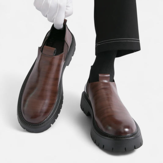 Velclairemode.com | Chaussures Homme en Cuir à Semelle Épaisse – Présence Affirmée, Élégance Robuste
