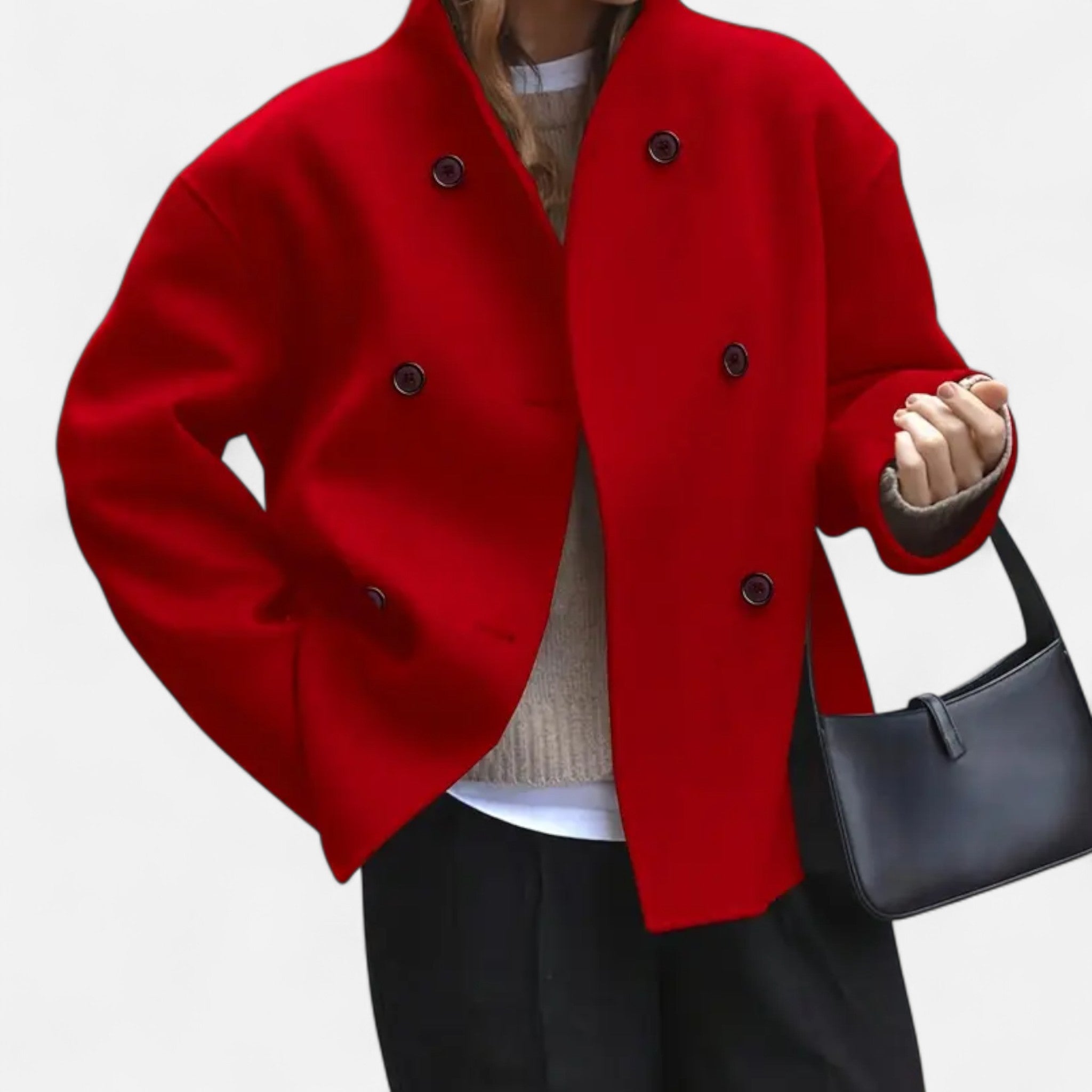 Velclairemode | Women's Double-Breasted Vintage Elegance Jacket